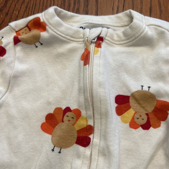 Old Navy Thanksgiving Turkey Outfit Size 6-9 Months Girls Boys Unisex Zip (4) - Picture 2 of 7